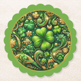St. Patrick’s Day Clover Design Kartonnen Onderzetters