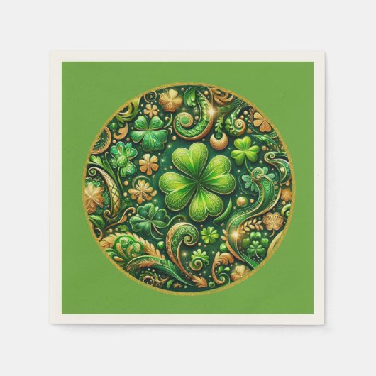 St. Patrick’s Day Clover Design Servet (Voorkant)