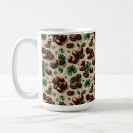St. Patrick’s Day Coffee & Shamrock Pattern Koffiemok