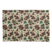 St. Patrick’s Day Coffee & Shamrock Pattern Kussensloop (Voorkant)