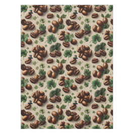St. Patrick’s Day Coffee & Shamrock Pattern Tafelkleed