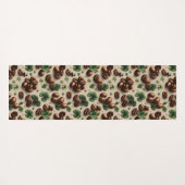 St. Patrick’s Day Coffee & Shamrock Pattern Yogamat (Achterkant (horizontaal))