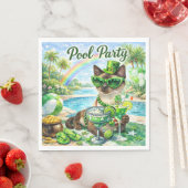 St. Patrick’s Day Glam Cat Pool Party  Servet (Insitu)