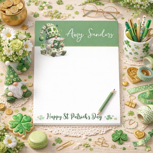 St. Patrick’s Day Gnome Notepad Post-it® Notes