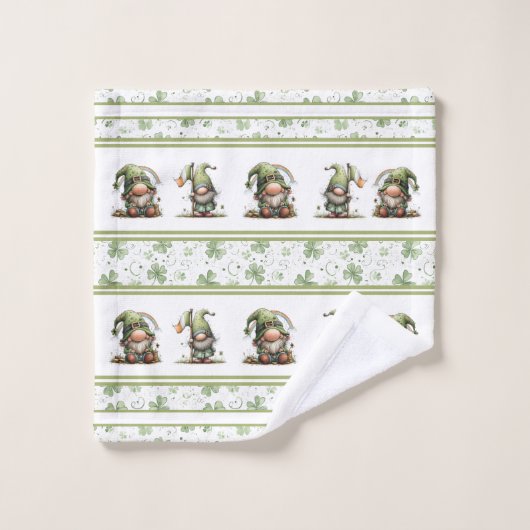 St. Patrick’s Day Gnome Pattern  (Gant de toilette)