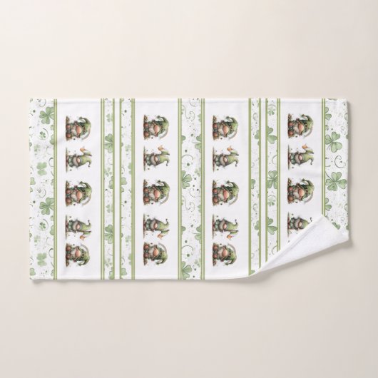 St. Patrick’s Day Gnome Pattern  (Serviette à main)