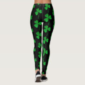 St. Patrick’s Day Green Faux Glitter Shamrock Leggings (Achterkant)