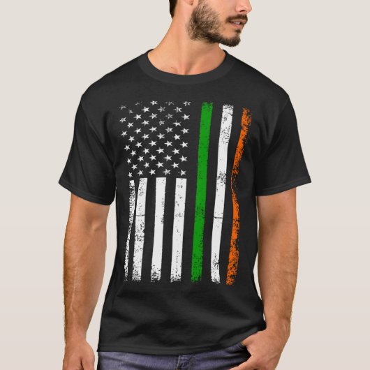 St Patrick s Day Ireland s Irish American Flag T-shirt (Voorkant)