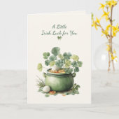 St. Patrick’s Day Irish Luck Clover Greeting Card Kaart (Gele Bloem)