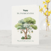 St. Patrick’s Day Irish Tree Lantern Card  Kaart (Gele Bloem)