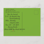 St Patrick’s Day Keltische harp. Aankondigingskaart (Achterkant)