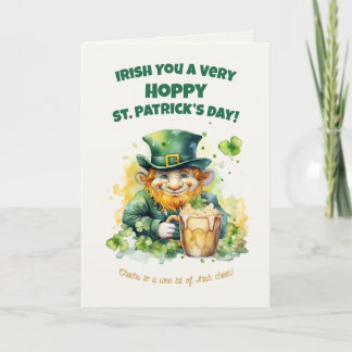 St. Patrick’s Day Leprechaun Funny Card Kaart