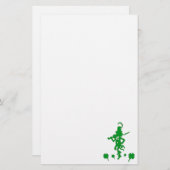 St. Patrick’s Day Leprechaun Shamrock papeterie (Devant / Derrière)