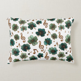 St. Patrick’s Day Musical Shamrock Accent Kussen