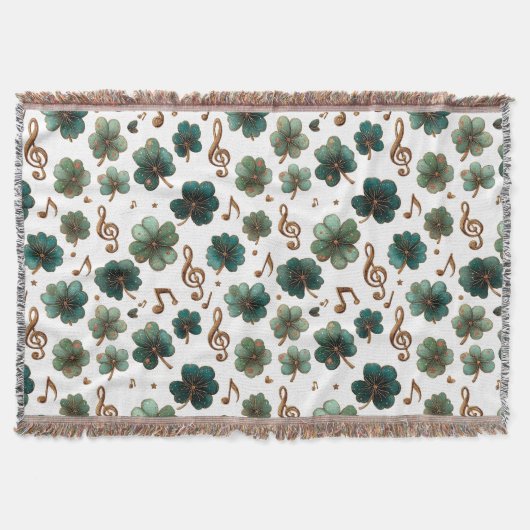 St. Patrick’s Day Musical Shamrock Deken (Voorkant)