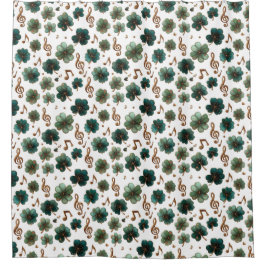 St. Patrick’s Day Musical Shamrock Douchegordijn