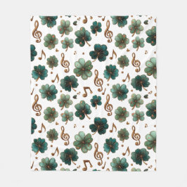 St. Patrick’s Day Musical Shamrock Fleece Deken