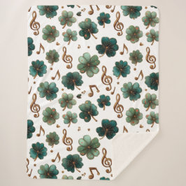 St. Patrick’s Day Musical Shamrock Sherpa Deken