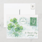 St. Patrick’s Day Postcard from Dublin Feestdagenkaart (Voorkant / Achterkant)