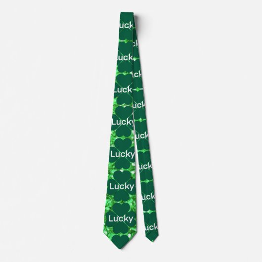St. Patrick’s day schittert glittergroene shamrock Stropdas (Voorkant)