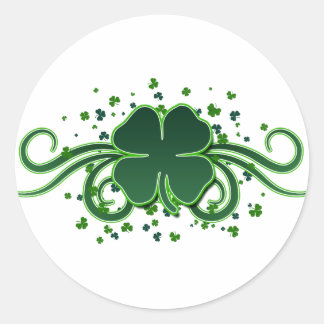 St. Patrick’s Day Shamrock Swirls Sticker