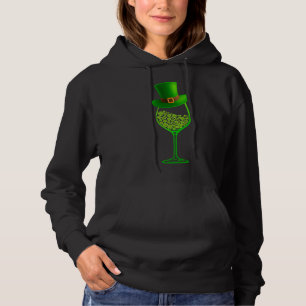 St Patrick S Day Shamrock Wijnglas Kostuum Mannen  Hoodie
