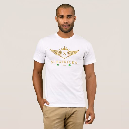 St. Patrick’s Gold Wing Emblem T-Shirt (Devant entier)