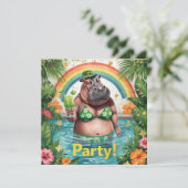 St. Patrick’s Tropical Pool Party Invitation (Debout devant)