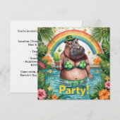 St. Patrick’s Tropical Pool Party Invitation Kaart (Voorkant / Achterkant)