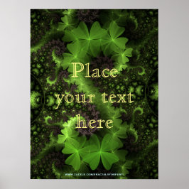 St Patrick Shamrock Field Poster