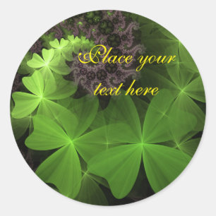 St Patrick Shamrock Field Ronde Sticker