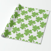 St. Patrick Shamrock Irish Ireland Clover Pattern Cadeaupapier (Uitgerold)