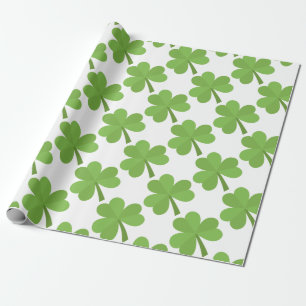St. Patrick Shamrock Irish Ireland Clover Pattern Cadeaupapier