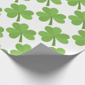 St. Patrick Shamrock Irish Ireland Clover Pattern Cadeaupapier (Hoek)