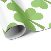 St. Patrick Shamrock Irish Ireland Clover Pattern Cadeaupapier (Rol Hoek)