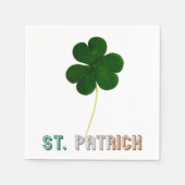 St. Patrick Shamrock Irish Ireland Typografie Servet (Voorkant)