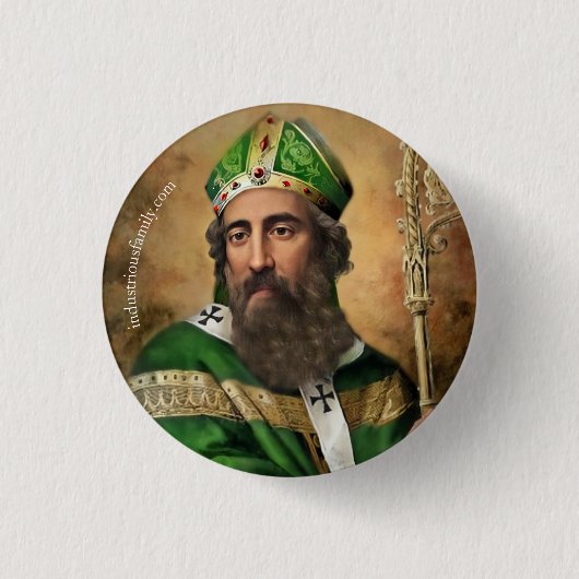 St. Patrick-speldje Ronde Button 3,2 Cm (Voorkant)