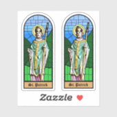 St. Patrick Statue Aangepast-Snijde VinylSticker Sticker (Vel)