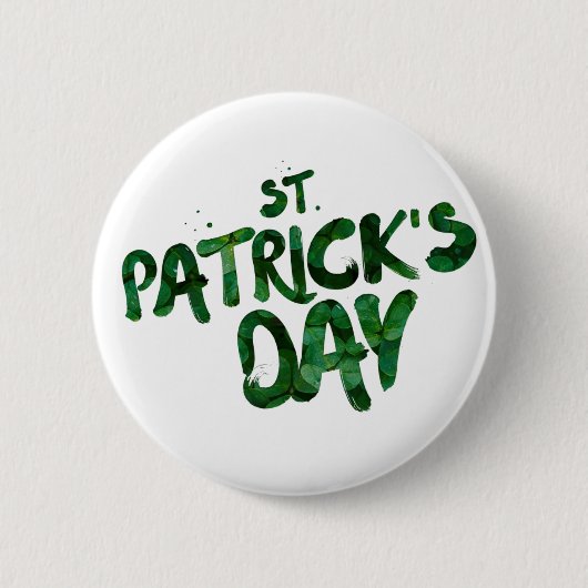 st-patrick-tekst ronde button 5,7 cm (Voorkant)
