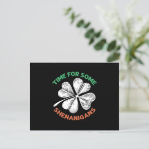 St. Patrick Tijd Voor Wat Schelmenstreken Klaver F Feestdagenkaart