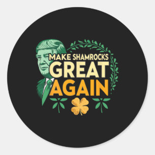 St. Patrick Trump Iers-Amerikaans- Maak Shamrocks Ronde Sticker
