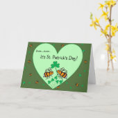 St Patrick van BuzzAboutBees het wenskaart van de Kaart (Gele Bloem)