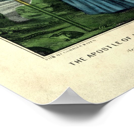 St. Patrick van Currier & Ives (1834-1907) Poster (Hoek)