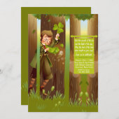 St. Patrick van de kabouter de BosUitnodiging van Kaart (Voorkant / Achterkant)