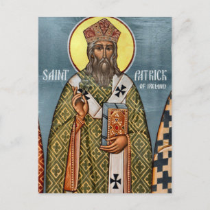 St. Patrick van Ierland Orthodox Christelijk Icoon Briefkaart