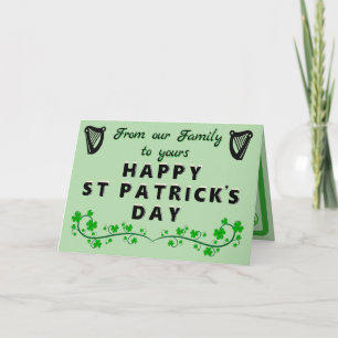 St. Patrick Vouwbare Wenskaart Kaart