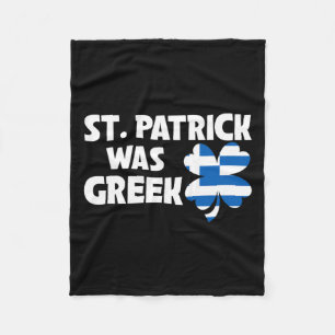 St Patrick was de Griekse vlag van patriottische p Fleece Deken