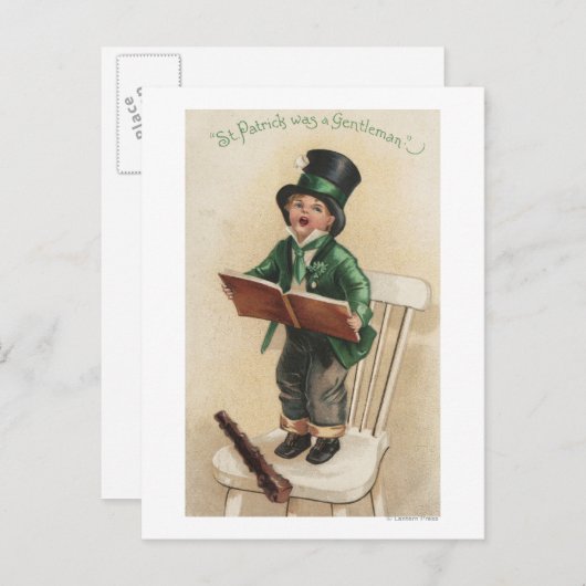 St. Patrick was een Gentleman Briefkaart (Voorkant / Achterkant)