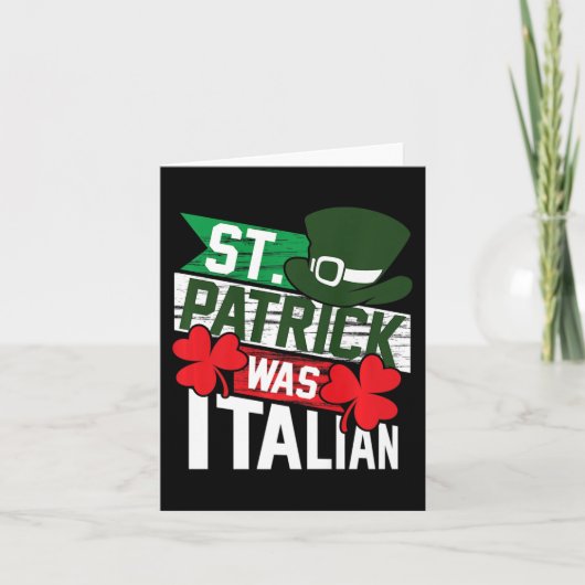 St. Patrick was Italiaans Fun St. Patrick's Day  Kaart (Voorkant)