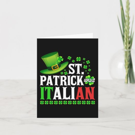 St. Patrick was Italiaans St. Patrick's Day Hoed C Kaart (Voorkant)